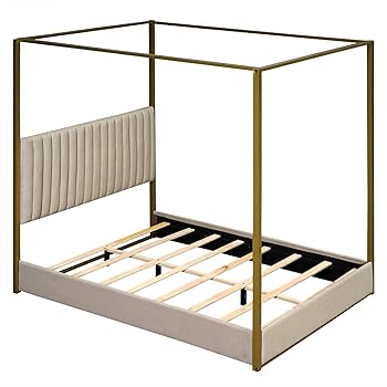「Harper's: July」  【フレームサイズ  27×22cm】 Amazon.com: Harper & Bright Designs Queen Size Canopy Bed